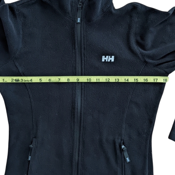 Helly Hansen Full Zip Black Fleece Sweatshirt Medium - Picture 6 of 12